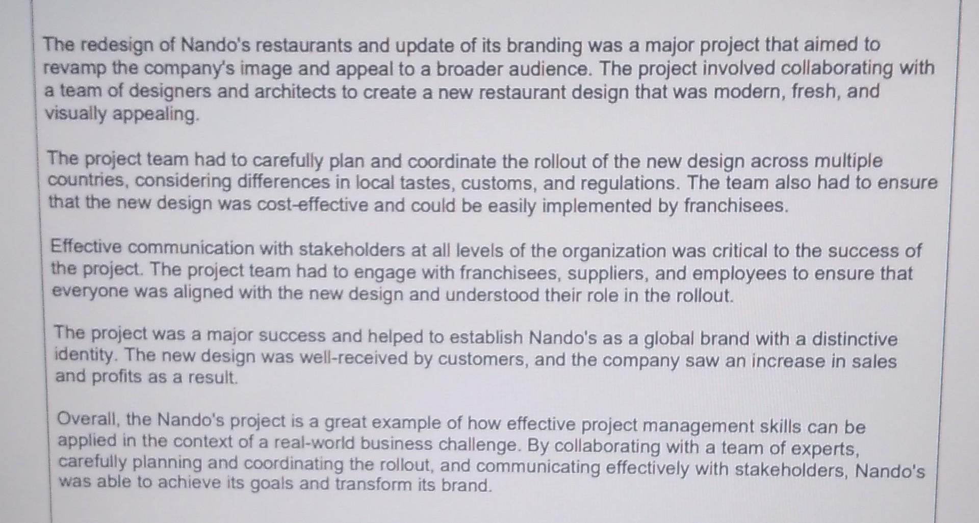 4. The Project Charter is a formal, typically short document that