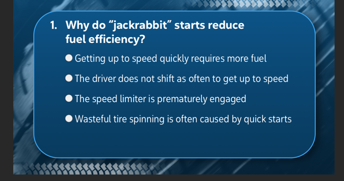  Why do "jackrabbit" starts reduce fuel efficiency? Getting up to speed