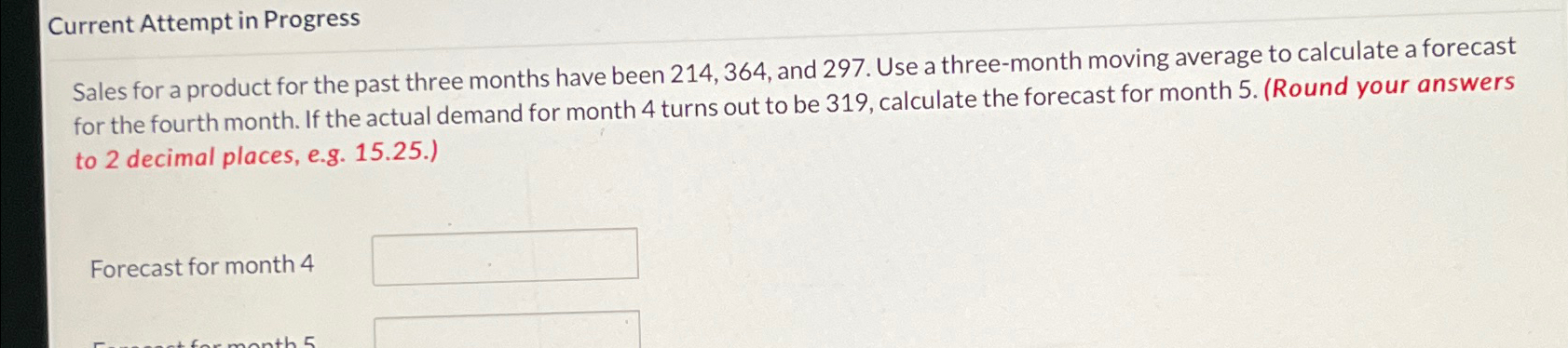  Current Attempt in Progress Sales for a product for the past