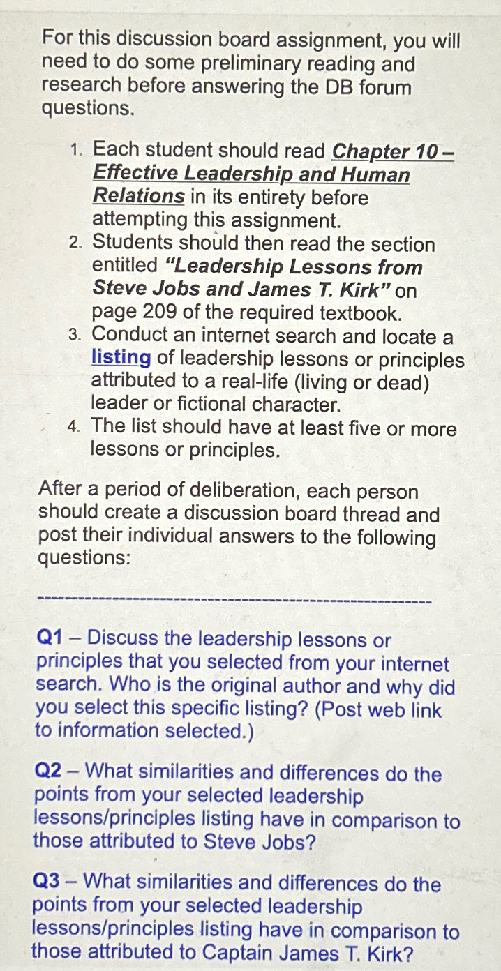  For this discussion board assignment, you will need to do some