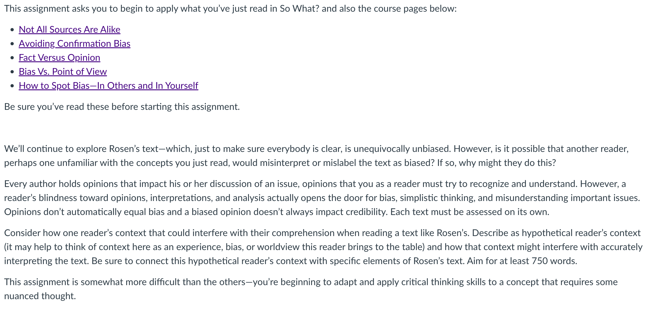  This assignment asks you to begin to apply what you've just