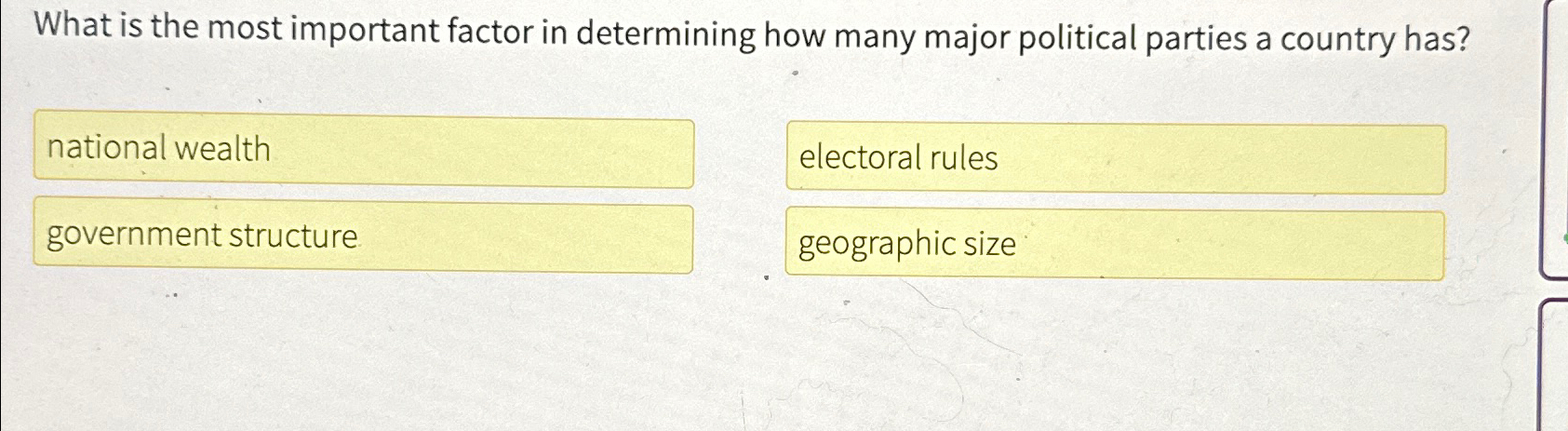  What is the most important factor in determining how many major