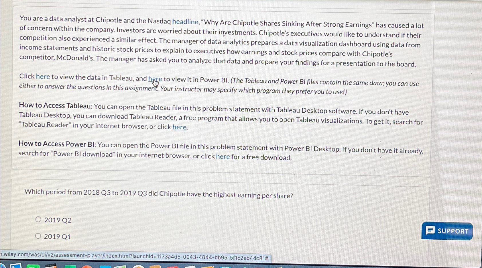  You are a data analyst at Chipotle and the Nasdaq headline,