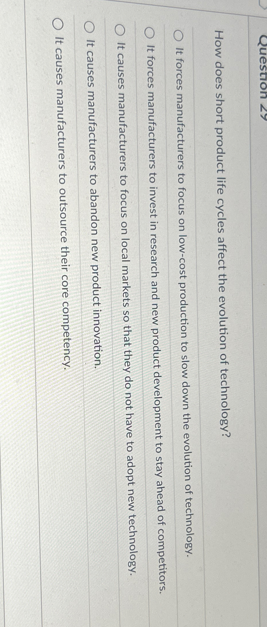  How does short product life cycles affect the evolution of technology?