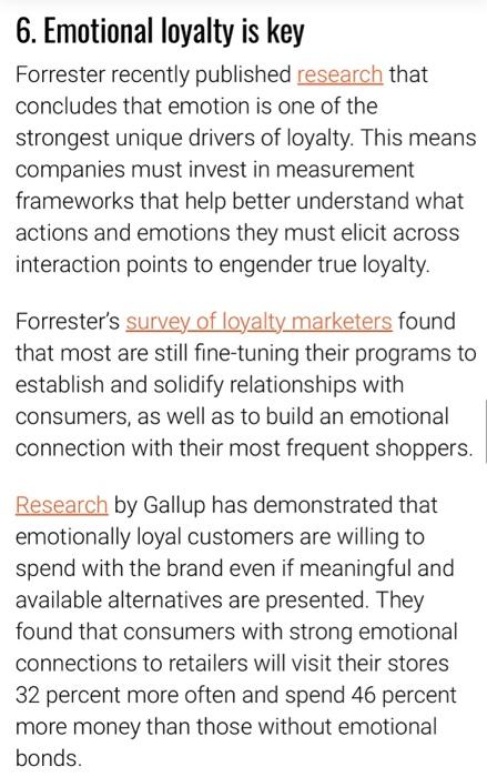 loyalty. Please read this brief online article and then write a paragraph