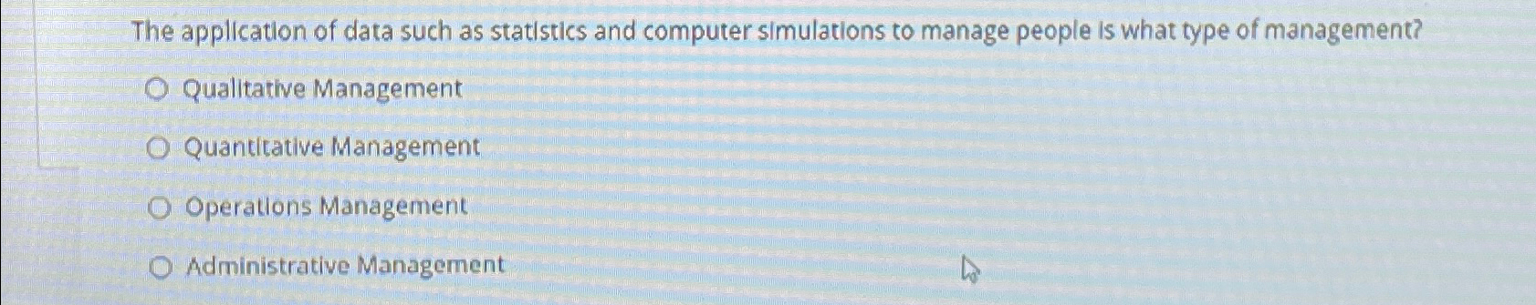  The appilcation of data such as statistics and computer simulations to