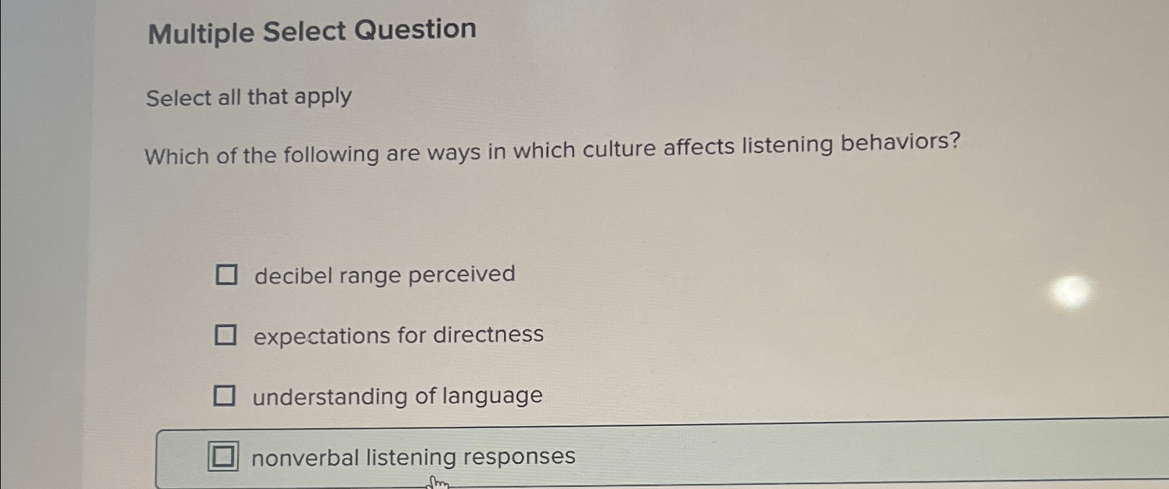  Multiple Select Question Select all that apply Which of the following
