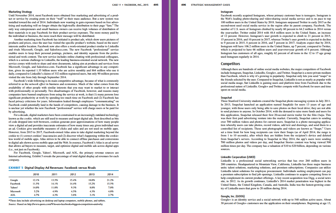 over 1.3 billion current active users of its website. Facebook ended 2014