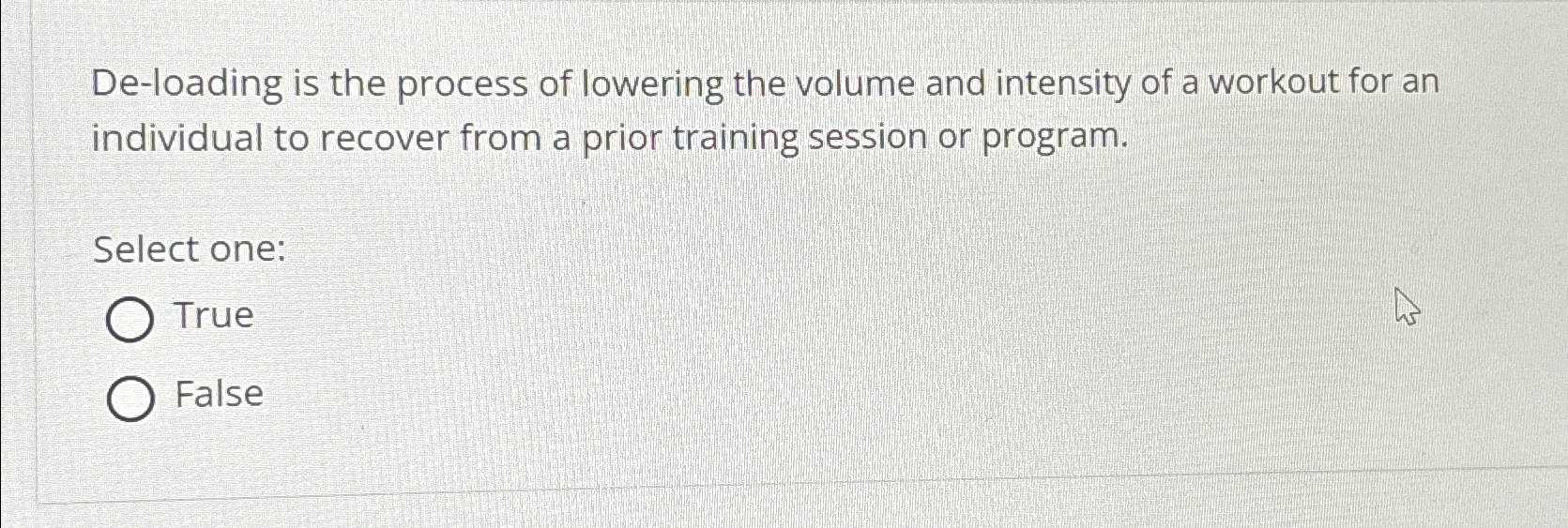  De-loading is the process of lowering the volume and intensity of