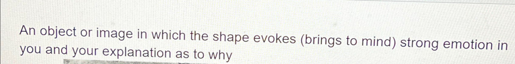  An object or image in which the shape evokes (brings to