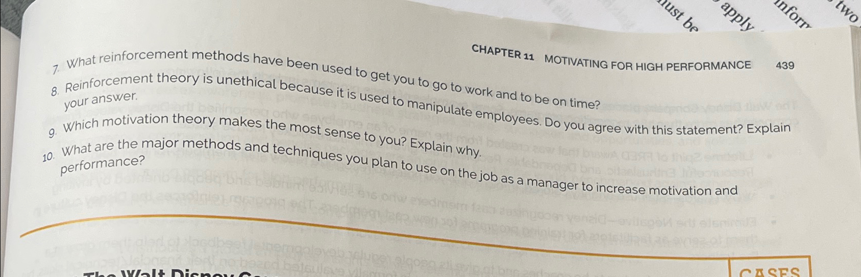  CHAPTER 11 MOTIVATING FOR HIGH PERFORMANCE 439 7. What reinforcement methods