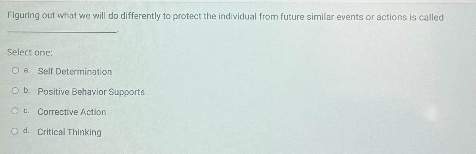  Figuring out what we will do differently to protect the individual
