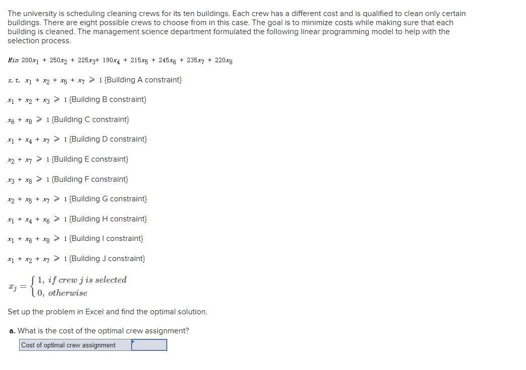  Which crews are assigned to work Crew 1 will ( be