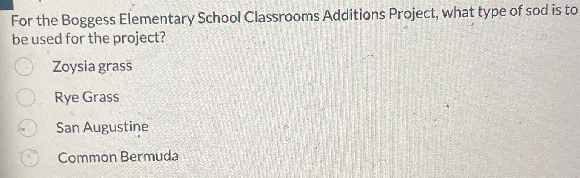  For the Boggess Elementary School Classrooms Additions Project, what type of