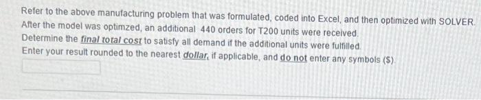 with SOLVER Based on the results above, determine the number of binding