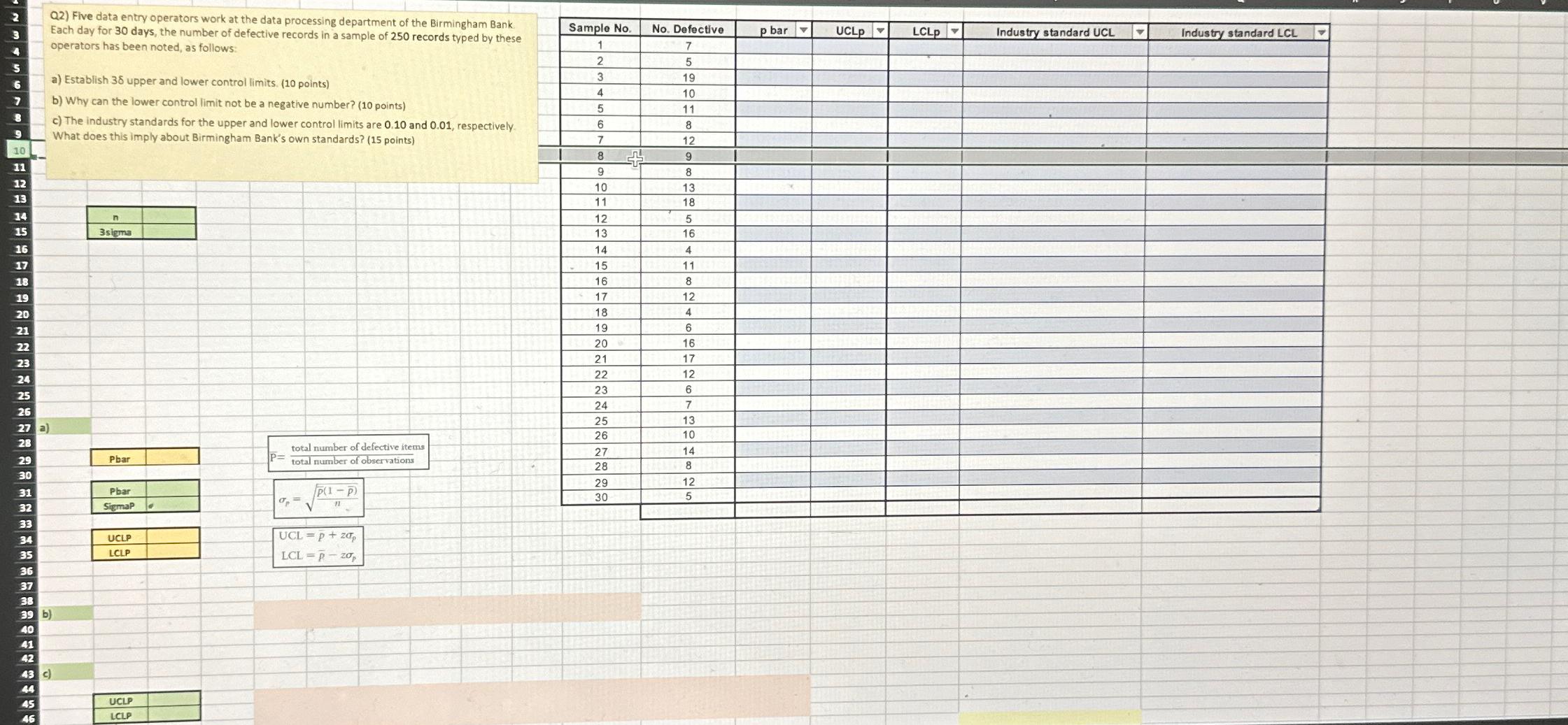  Q2) Five data entry operators work at the data processing department