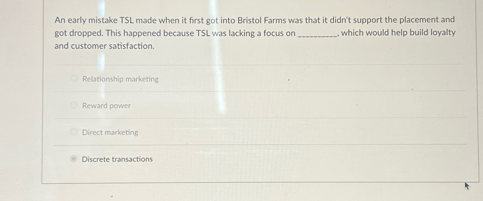  An early mistake TSL made when it first got into Bristol