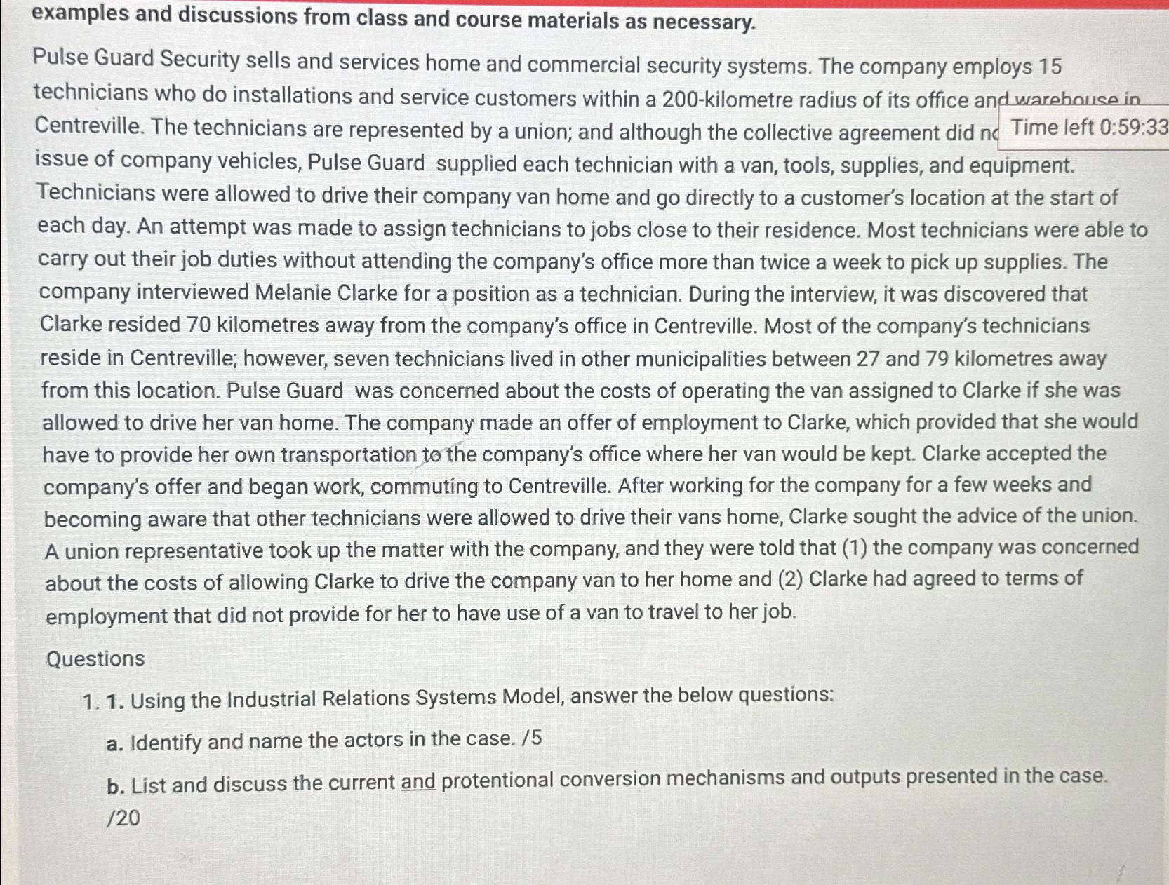  examples and discussions from class and course materials as necessary. Pulse