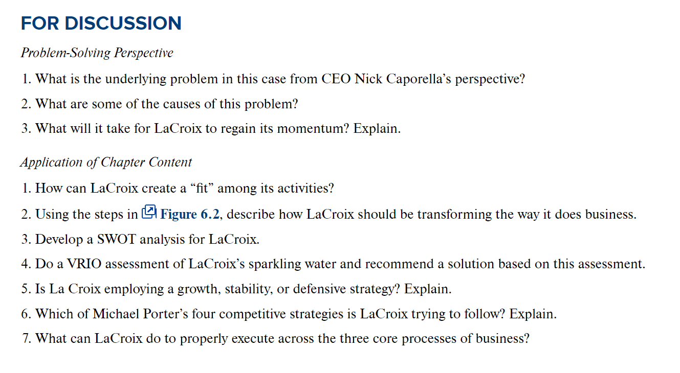  FOR DISCUSSION Problem-Solving Perspective What is the underlying problem in this