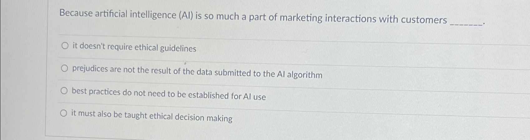 Because artificial intelligence (AI) is so much a part of marketing