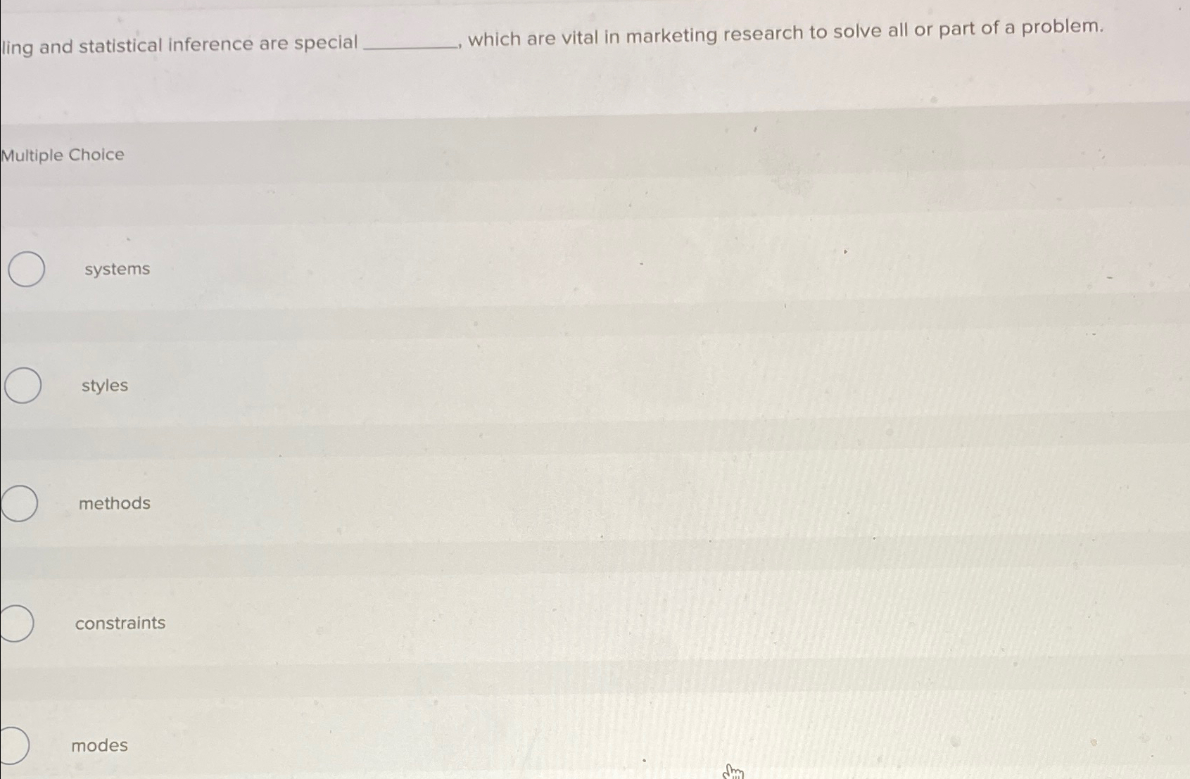  Sampling and statistical inference are special which are vital in marketing