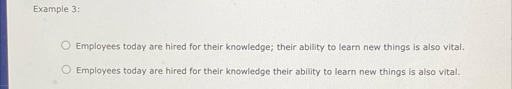  Example 3: Choose the correct sentence structure in each of the