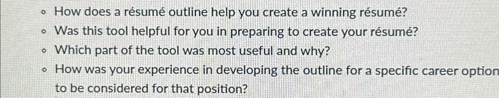  How does a rsum outline help you create a winning rsum?