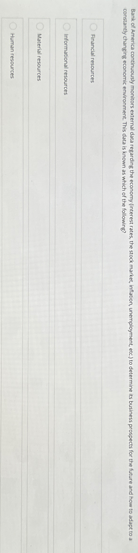  constantly changing economic environment. This data is known as which of