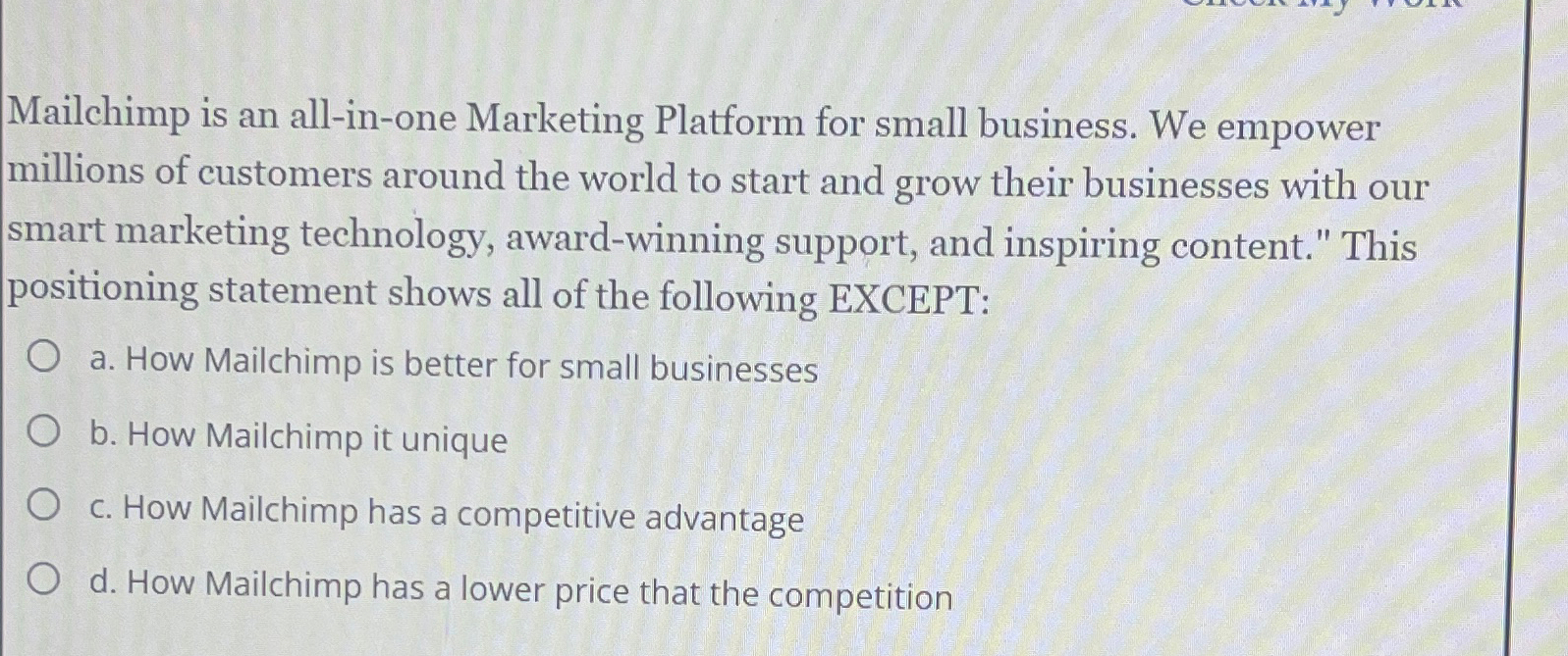  Mailchimp is an all-in-one Marketing Platform for small business. We empower