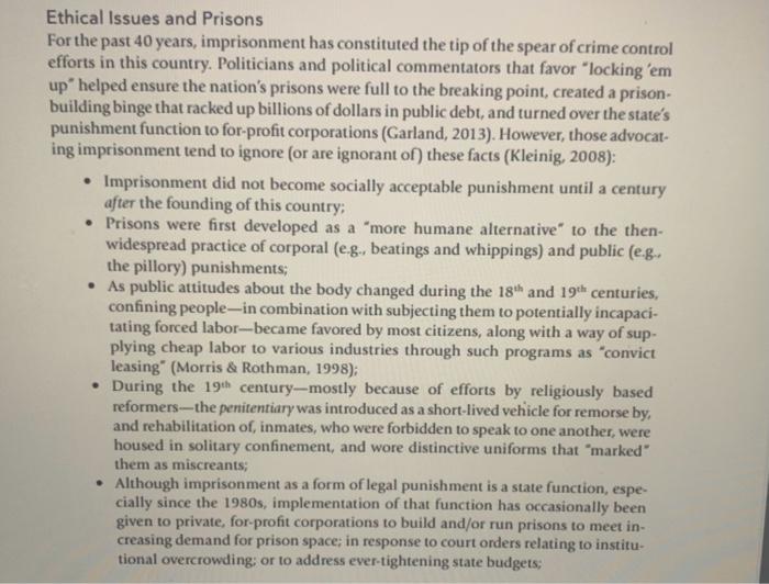 prisons, are the focus of this chapter. I begin the chapter by