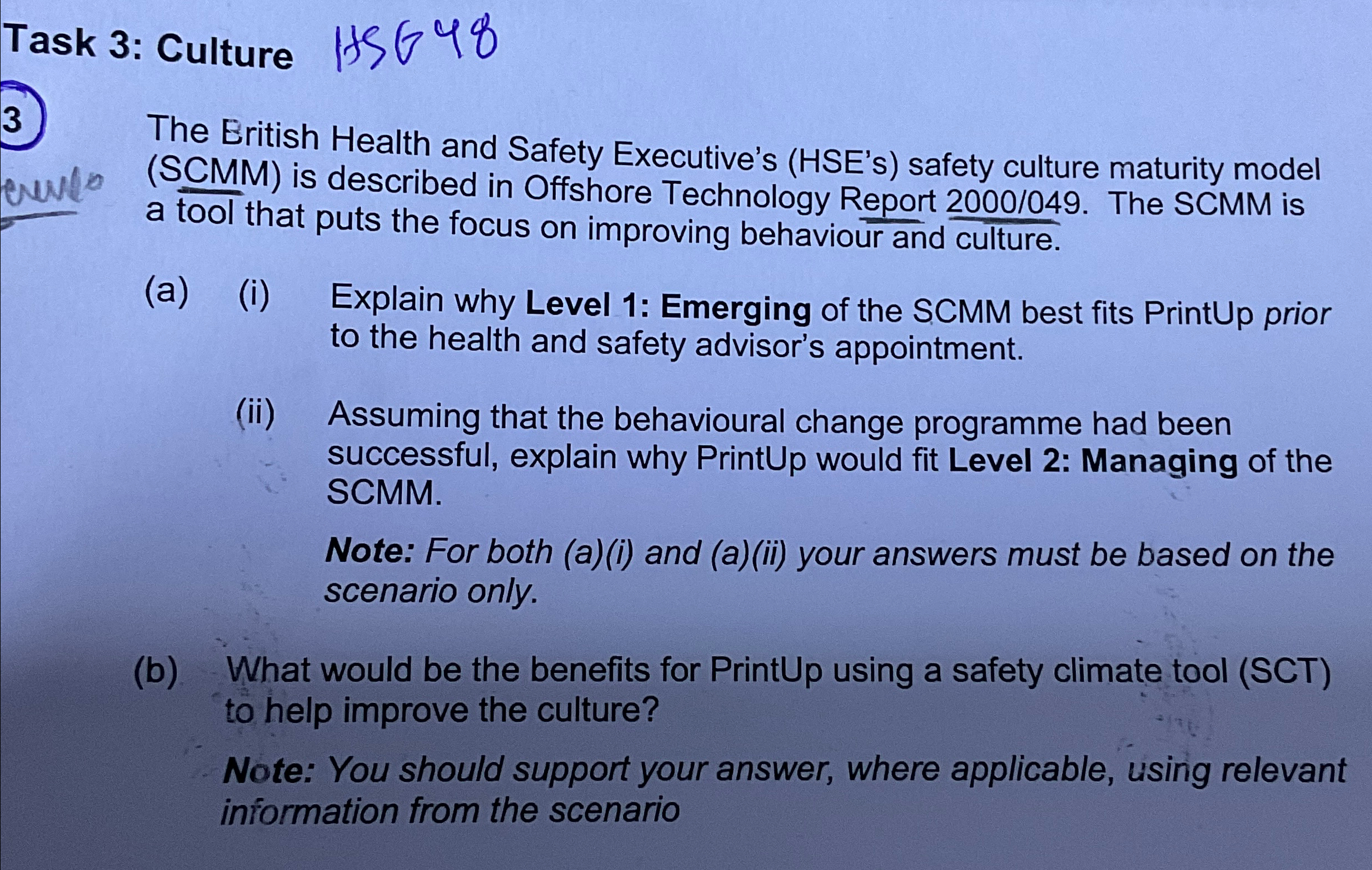  Task 3: Culture 159698 3 The Eritish Health and Safety Executive's