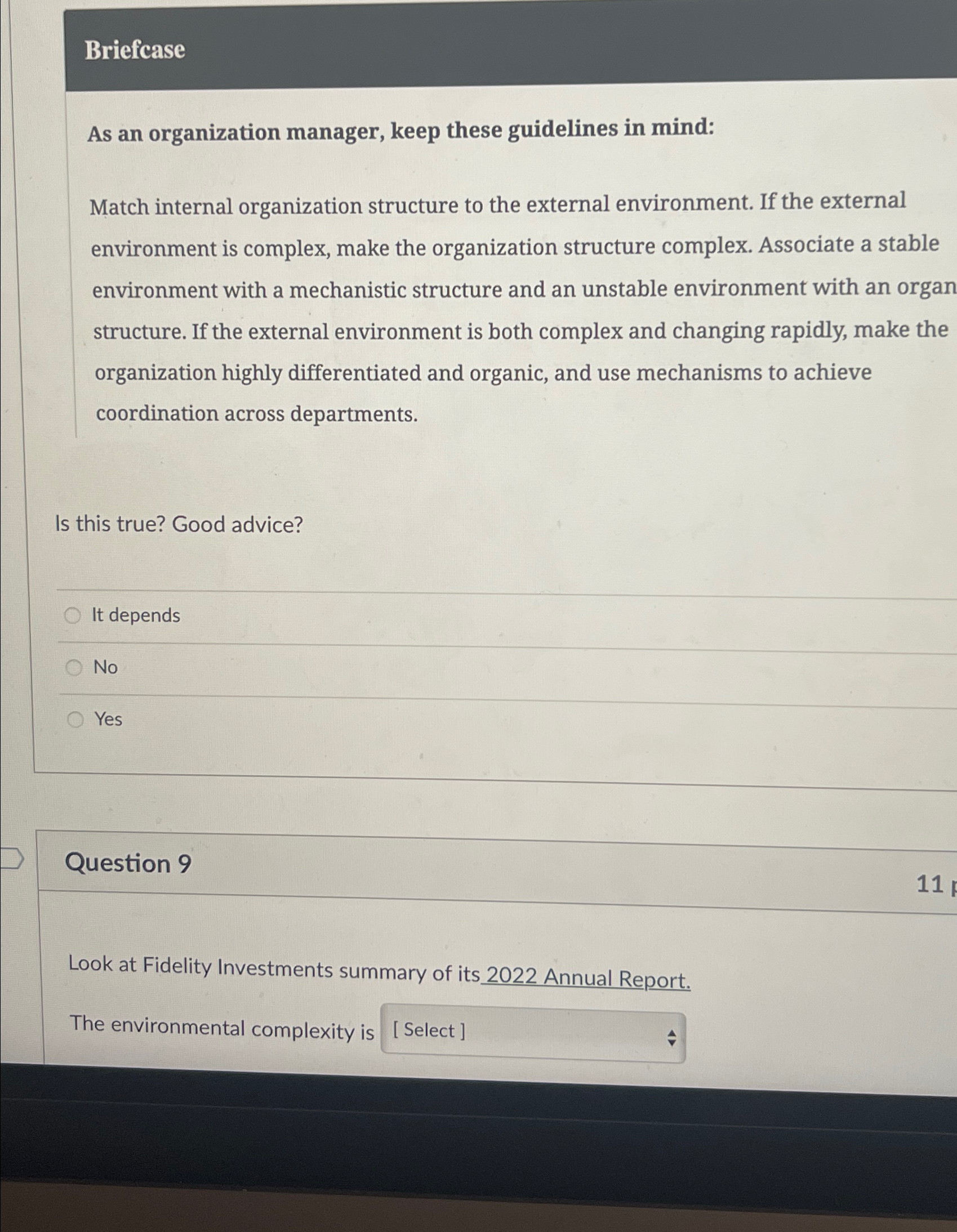  Briefcase As an organization manager, keep these guidelines in mind: Match