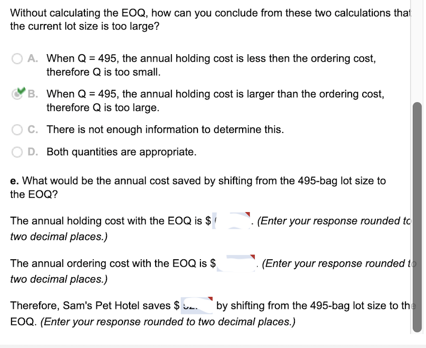 system. It purchases kitty litter for $11.00 per bag. The following information