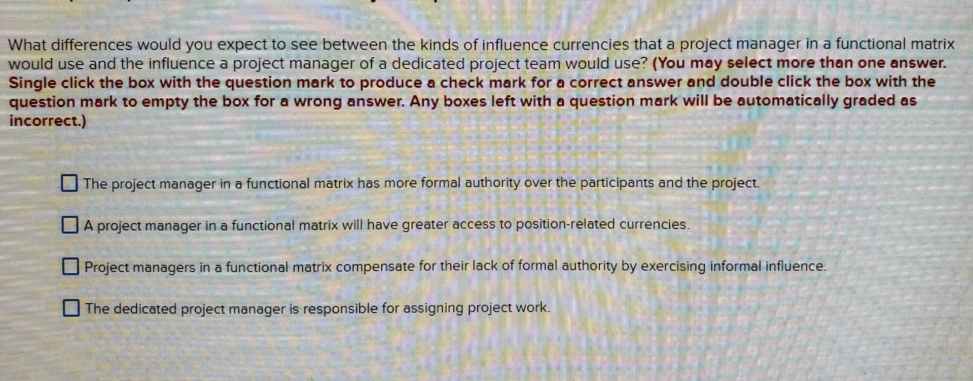  What differences would you expect to see between the kinds of