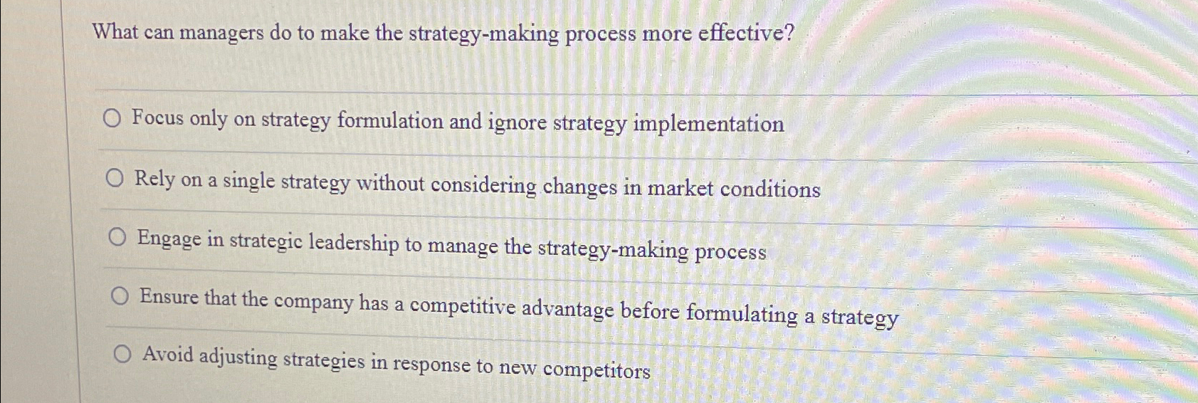  What can managers do to make the strategy-making process more effective?