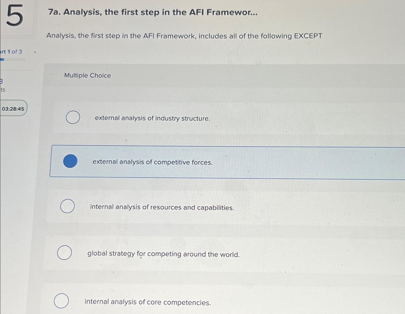  7a. Analysis, the first step in the AFI Framewor... Analysis, the