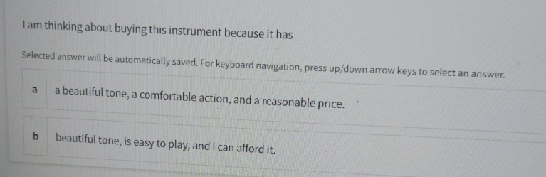  I am thinking about buying this instrument because it has Selected