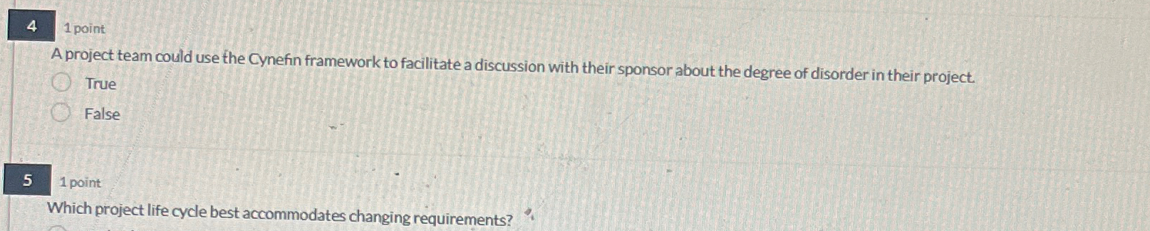  4 point A project team could use the Cynefin framework to