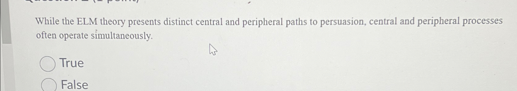  While the ELM theory presents distinct central and peripheral paths to