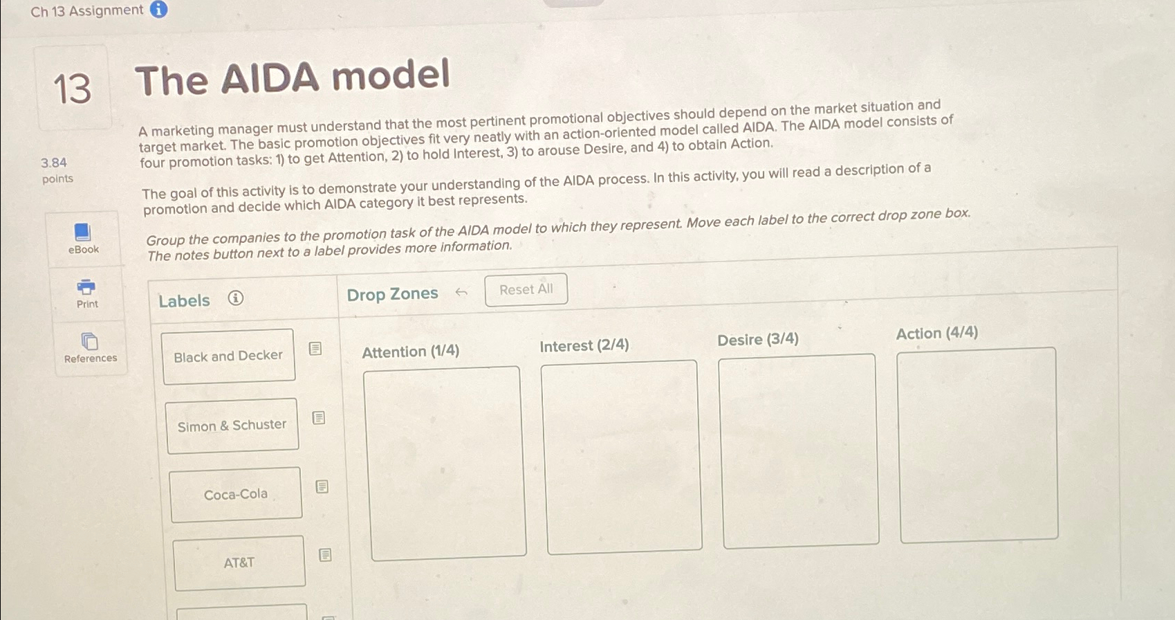  Ch 13 Assignment (i) 13 The AIDA model 3.84 A marketing