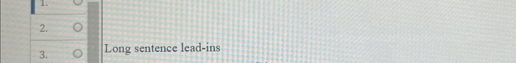  Long sentence lead-ins 