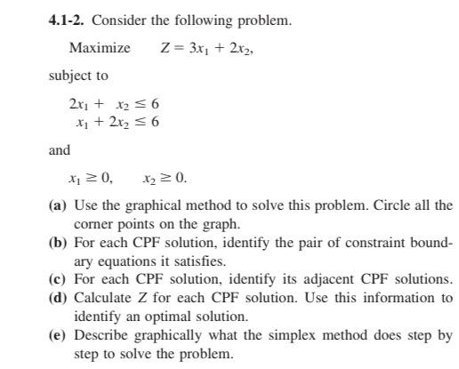 Let the students use the Simplex method to find the answer to