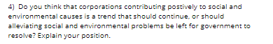  Do you see Woke Capitalism as a viable solution to resolve