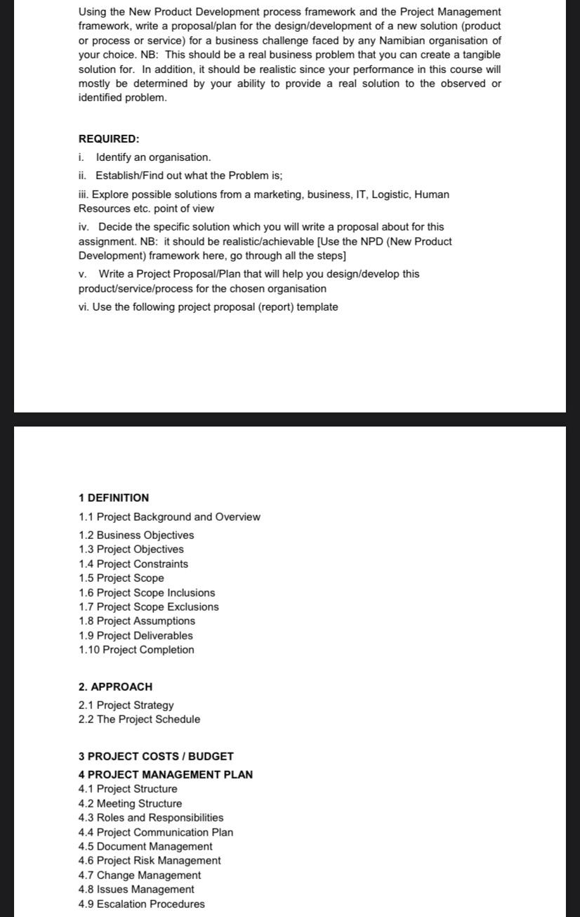 NB : Please use intext citation and References. Organisation should be