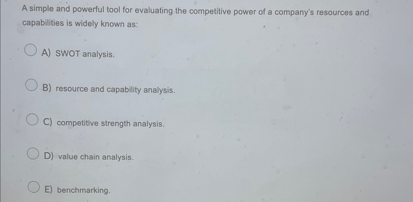  A simple and powerful tool for evaluating the competitive power of
