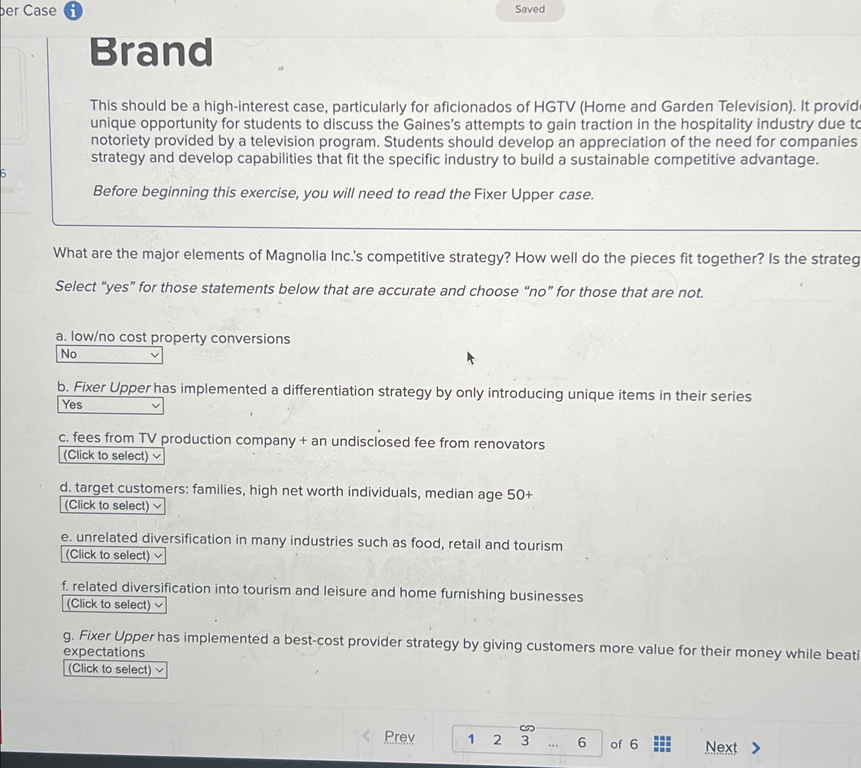  (i) Brand This should be a high-interest case, particularly for aficionados