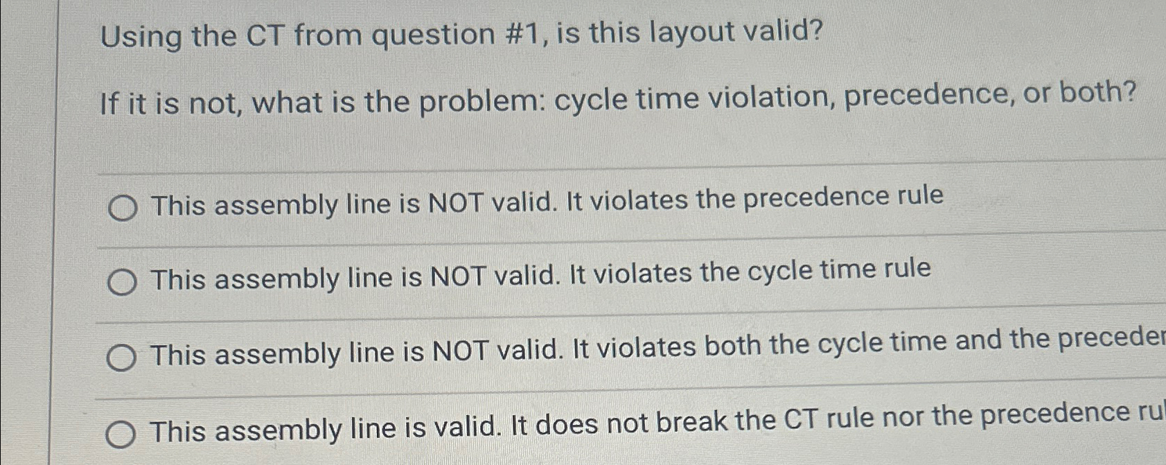 Using the CT from question #1, is this layout valid? If