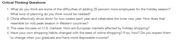 Manage Peak Seasons? Typically, the day after Thanksgiving (Black Friday) marks the