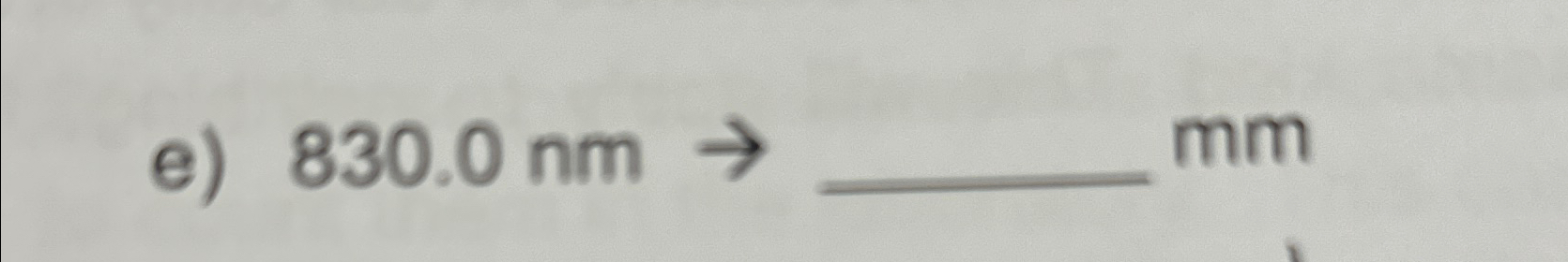  e)830.0nmmm 