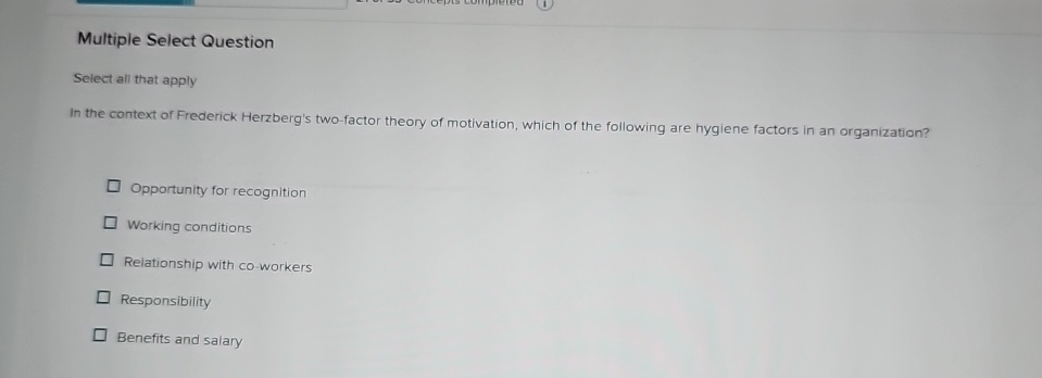  Multiple Select Question Select all that apply In the context of